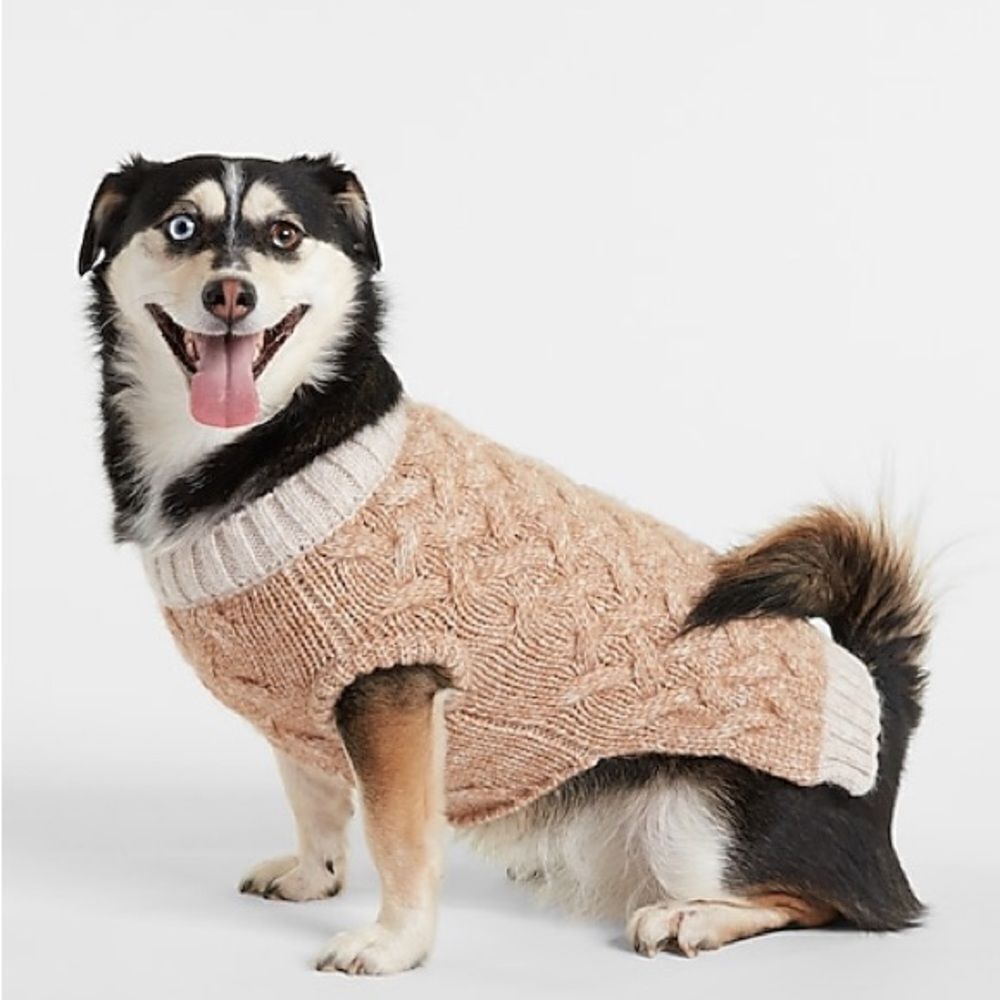 ✨2xHP✨Cable Knit Dog Sweater✨